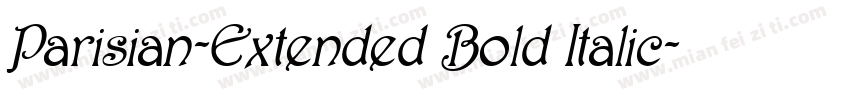 Parisian-Extended Bold Italic字体转换